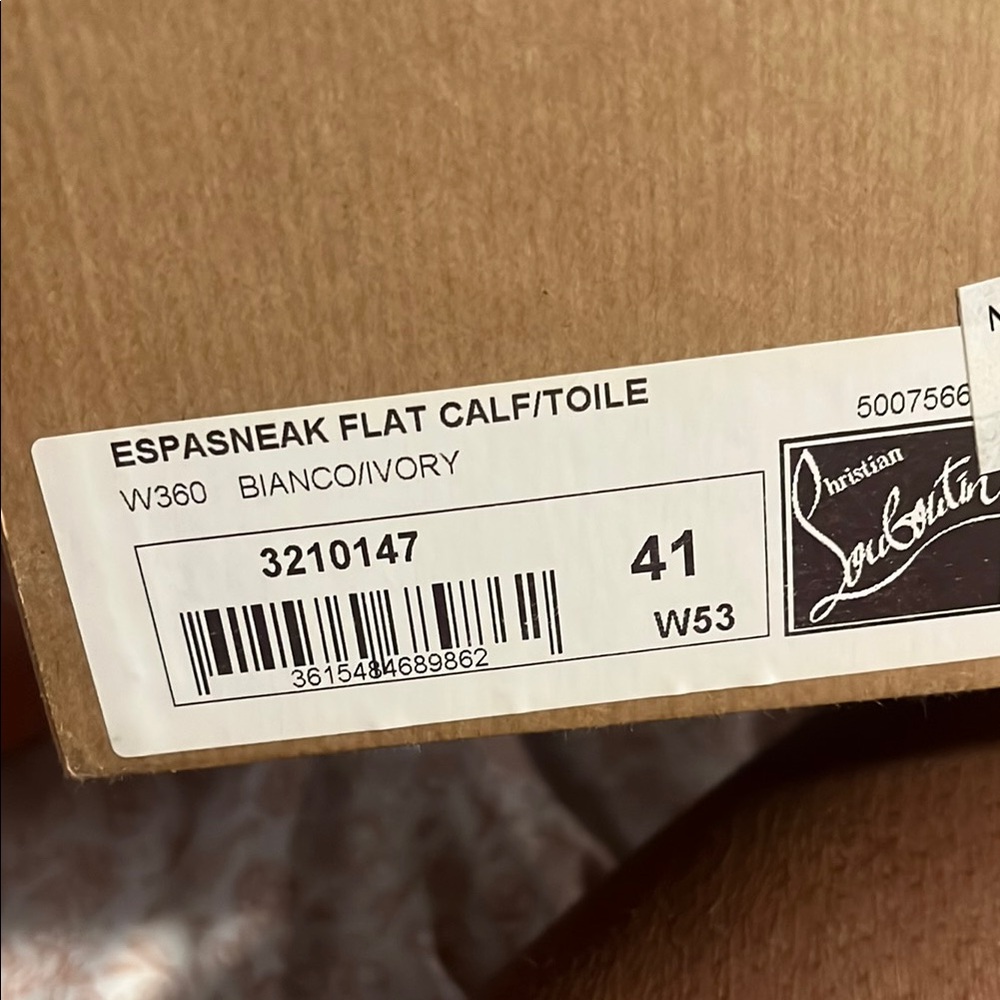 Christian Louboutin Espasneak Flat Calf Toile Shoes